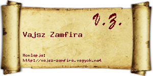 Vajsz Zamfira névjegykártya